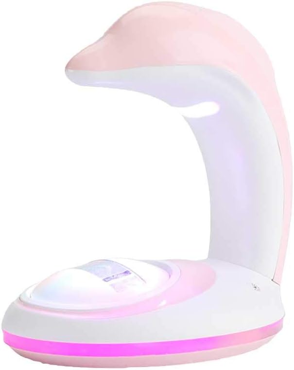 Shentesel LED Night Light Projector Dolphin USB Rainbow Colorful Lamp Decor Gift - Pink