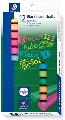 gessi colorati per lavagna Blackboard Chalks, confezione da 12 colori, 2360