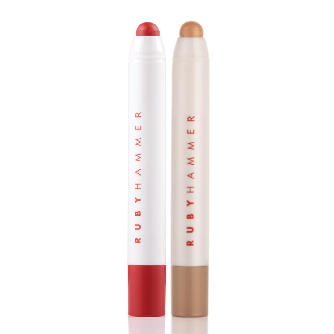 Ruby Hammer Lip Serum Balm Duo | Red & FX Gold | Designed by Award winning Make-up Artist Ruby Hammer MBE