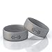 Silicone Wedding Ring Men Women. Unique Design Worker, Sportsmen, Engineers. Benefits: Comfortable Fit, Dielectric, Non-Toxic, Skin Safe, Finger Safe. Sizes 6-13. Black, Gray.