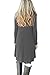 POSESHE Women's Long Sleeve Casual Loose T-Shirt Dress Grey Small