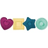 Talisman Designs Plunger Style Thumbprint and Linzer Cookie Cutters, 4 Piece Set