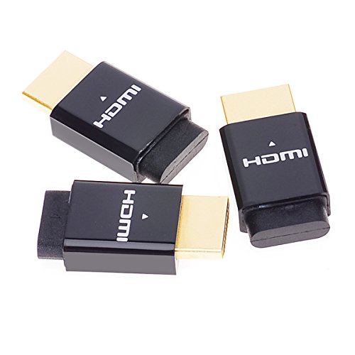 displayport hdmi 変換 hdmi ダミープラグ 3 - Pack HDMIバーチャル・ディスプレイ hdmi 変換 HDMI virtual display HDMIグラフィックカード表示GPU検出監視ダミープラグアダプタ 4K@60HZ (HDMI)