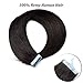 DILUSILK Tape in Hair Extensions Human Hair 100% Remy Hair 20pcs 50g Seamless Skin Weft 18 inch #2 Dark Brown