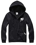 Ya-cos Fairy Tail F&C Happy Bag Lovers Fleece Casual Zipper Jacket Coat,Black, Small