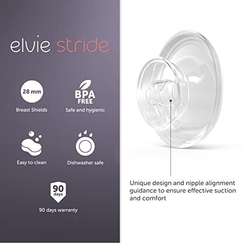 Elvie Stride Breast Pump Breast Shield 28mm 2 Pack Nipple Shield