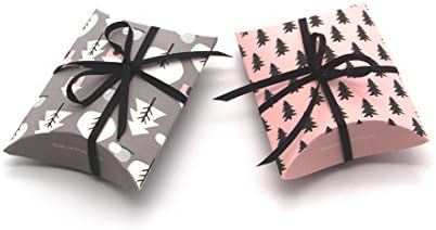 Candy Gift Boxes Pillow Fine Small Gift Boxes Bakery Cookie Apple Pie Packaging Boxes Wedding Party Gifts 24pcs with Ribbons