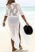 Women's Long Lace Swimsuit Bikini Cover Up Maxi Beach Dress Bathing Suit (White)