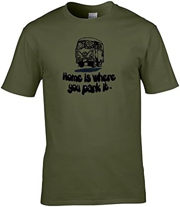 Home is Where You Park IT- Funny Camper Van Driver Men's T-Shirt from Fat Cuckoo