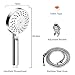 Handheld Shower Head, Wodgreat High Pressure 5 Settings Powerful Spray Head with Flexible 60 Inch Stainless Steel Hose, Adjustable Swivel Ball Bracket Mount, No Leaking, Easy to Install, Chrome