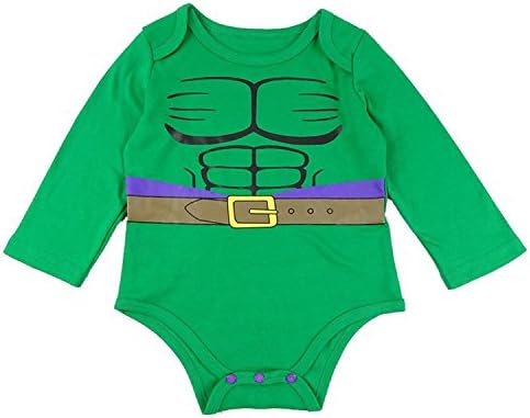 BapUp Baby Long Sleeves Bodysuits Boys Girls Funny Superhero Oneise (Hulk, 19-24month)