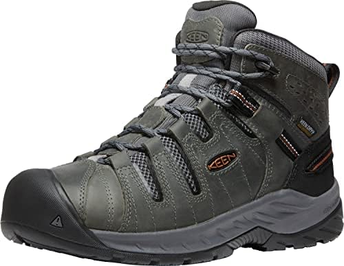 KEEN Utility Men\'s 9 D Detroit Mid Soft Toe Waterproof Work Boot Gray Grey KEEN Utility 1007009 Men main image 3