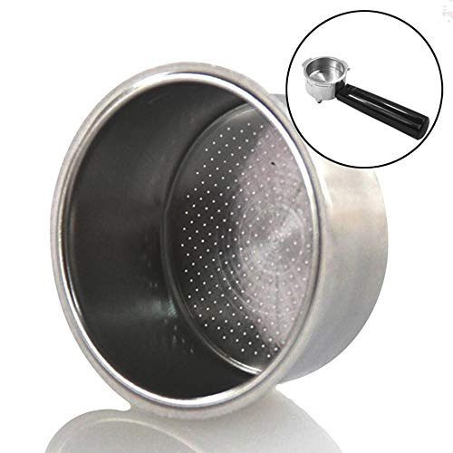 Coffee Filter Basket Silver Stainless Steel Machine 2 Cup 51mm Non Pressurized - Thumbnail 2