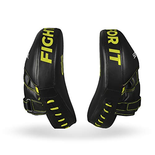 Sanabul Essential Boxing MMA Punching Mitts (Black/Green) Pricepulse