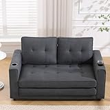 ERYE 3 Fold Tufted Upholstered Futon Sofa Bed