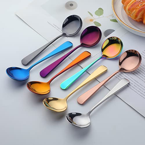 8Piece Soup Bouillon Cereal Spoon TUPMFG Stainless Steel Silverware