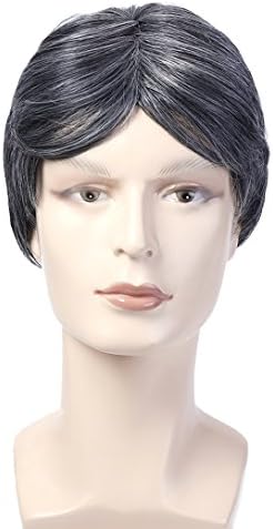 DIFEI Hair Short Pixie Cut Wigs Natural Synthetic Cosplay or Party Wigs (Huabai)