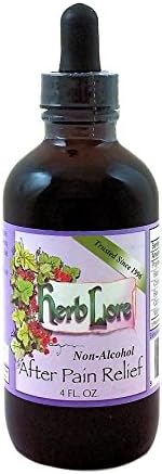 Herb LoreAfter Birthing Ease Tincture 4 fl oz - Alcohol Free - Postpartum Drops to Ease Afterbirth Contractions with Black Haw, Cramp Bark, Motherwort & Blue Cohosh