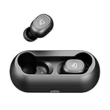 Dudios Bluetooth 5.0 Wireless Earbuds, Zeus Air True Wireless Headphone HiFi Stereo Sound Mini in-Ear Sweatproof Headset (One-Button Control, 4 hrs Playtime, Auto Pairing) (Black)