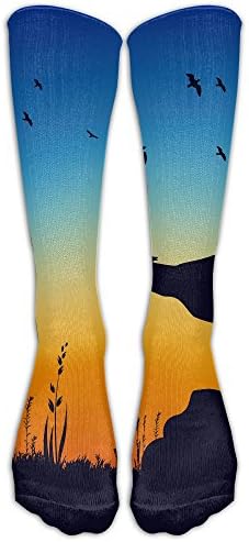 Beautiful Socks,Whippet Chasing Rabbit Print Mens Custom Socks