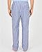 Nautica Men's Soft Woven 100% Cotton Elastic Waistband Sleep Pajama Pant, Striped Blue, Medium