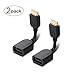DIZA100 2 Pack HDMI Adapter Any Angle Adjustable Rotation 360 Degree Gold Plated HDMI Male to Female Connector Supports 4K 3D 1080P HDMI Extender for TV Stick, Roku Stick, Chromecast, Xbox, PS4, PS3