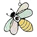 Stained Glass Bee Ornament – Suncatcher – Decorative Bee Gift for Garden Lovers, Beekeeper Gift, Window Décor, Spring & Summer Accent - J Devlin Glass Art ORN 175