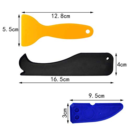 3 in 1 Silicone Caulking Tool Kit, 15 Pcs Caulk Remover and Finishing Tools Silicone Sealant Finishing Tool Grout Scraper Caulking Scraper Edge Tool for Bathroom Kitchen Window Sealing