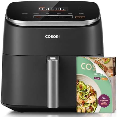 Cosori 9-in-1 TurboBlaze Air Fryer 6 Qt, Premium Ceramic Coating, 90°–450°F, Precise Heating for Even Results, Air Fry, Roast, Bake, Broil, Dry, Frozen, Proof, Reheat, Keep Warm, 120V