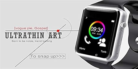 JingJingQi Reloj Inteligente Smart Watch A1 con Pasómetro Cámara ...