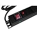 Trenztek 12 Outlets Aluminum Alloy Server Rack Rack-Mount Metered Heavy Duty Power Distribution Unit PDU, Surge Protector Power Strip Outlets 22 Inch Long 15 A/ 125 V