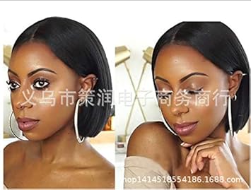 Amazon Com Women S Black Short Hair High Temperature Silk Fashion
