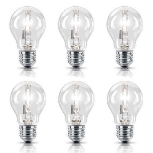 Philips A55 E27 Edison Screw 105 Watt 240 V Halogen Classic Traditional Bulb, Pack of 6