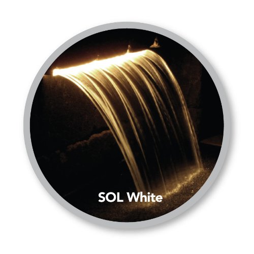 Atlantic Water Gardens Lighted Waterfall Spillway, 24-inch SOL White Colorfalls