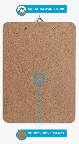 Clipboard (Pack of 5) Standard Clip Hardboard | for Classroom,Clerical Work & Office use (Letter Size 9'' x 12.5'')