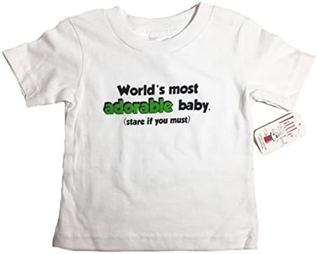 Little Teez Graphic World's Most Adorable Baby Funny Toddler Short Sleeve T-Shirt