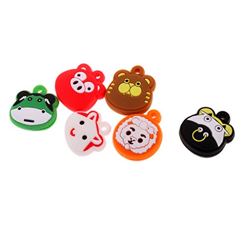 Dolity 6Pcs/12Pcs Silicone Tennis Racquet Vibration Dampener Shock Absorber Set - 6 Zodiac Pattern B