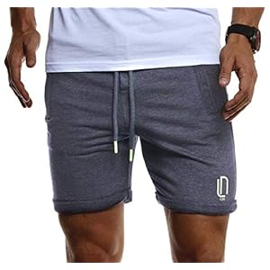 Leif Nelson LN8299 Joggingshorts voor heren, korte trainingsbroek, slim fit, korte fitnessbroek, joggingbroek…
