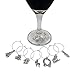 10 Piece Christmas Themed Wine Charm Set
