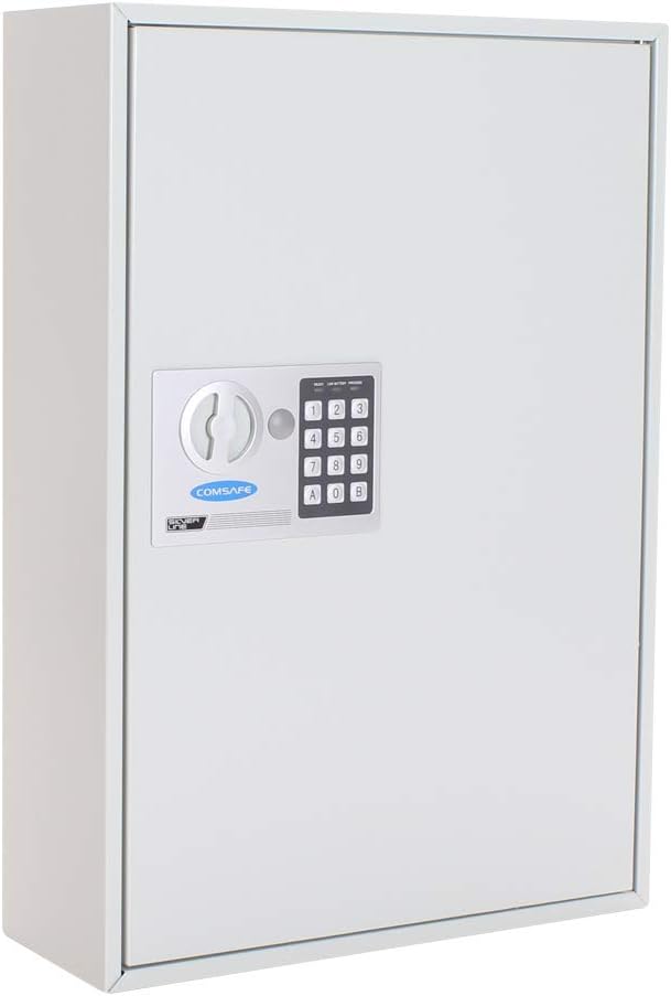 Rottner Key Cabinet S 150 Electronic Lock Mechanical Emergency Opening Key Register Adjustable Hook Strip 150 Key Tags Free incl. Mounting Material
