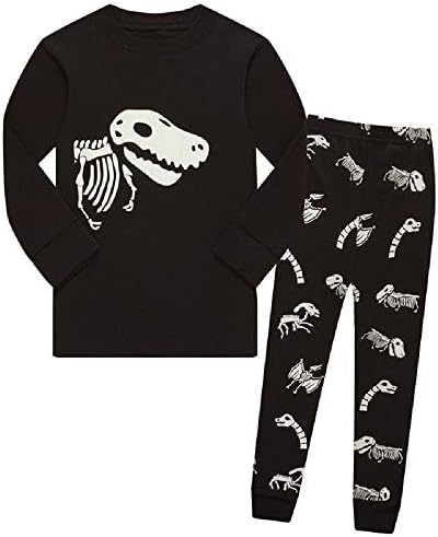 長袖 パジャマ キッズ 冬 綿100 男の子 子供服 寝巻き 女の子 ベビ服 子供ルームウェア Tシャツ 上下セット 140 130 80 1 110 チープ Cm 90 100 恐竜 無地 夜光付 秋
