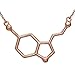 Silver Phantom Jewelry Serotonin Molecule Necklace in 925 Sterling Silver (Rose Gold Finish)