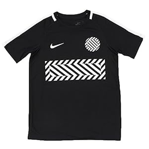 Nike Boy’s Solid Regular Short Sleeve TOP (859936-010_Black/White/Whit M)