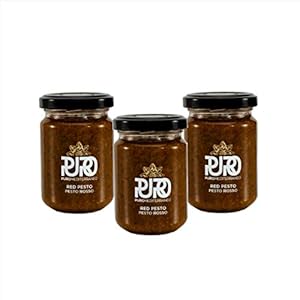 Puro Mediterraneo Zongedroogde tomaat Italiaanse rode pesto saus, authentieke en traditionele Italiaanse smaak in een…