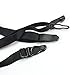 Women's Elastic Stocking Clip Garter Adjustable Suspender Simple Single Belt Design Thigh high Stocking Accessories(Black)