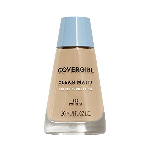 COVERGIRL Clean Matte Liquid Foundation Buff Beige 525, 1 oz (packaging may vary)