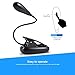 Ledgle LED Book Light Rechargable 5 LEDs Clip-on Reading Light, Travel Light, Task Lighting, 375lux, 2-Level Brightness, AC Adapter and USB Cord Included, Daylight White