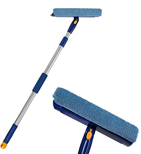Funeiko 2 in 1 Adjustable Window Cleaning Mop, Car Windscreen Cleaning Scrubbing Soft Rubber Sponge Cleaner for Car and Floor Funeiko 2 in 1 Adjustable Window Cleaning Mop, Car Windscreen Cleaning Scrubbing Soft Rubber Sponge Cleaner for Car and Floor
