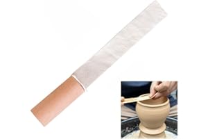 Pottery Trimming Tool Chamois for Smoothing, Finishing, Polishing Eadges of Plates, Mugs, Cups, Bowls and More, Ceramic Art W