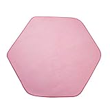 Playhouse Mat,ITOY&IGAME Hexagonal Kids Tent Mat Soft Coral Playhouse Mat 55x47in Coral Carpet for Kids Tent Playhouse Indoor Outdoor Fun(Pink)